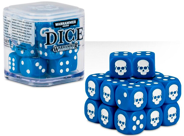 Dice Cube Blue - 20 stk 20 terninger til Warhammer 40K/Sigmar 